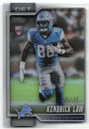 Kendrick Law RC 2026 Topps Flagship Clear Variations #/10 Lions