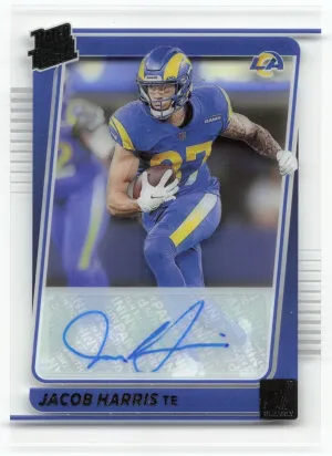 Jacob Harris RC 2021 Clearly Donruss Clearly Rated Rookie Autographs Rams