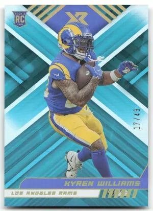 Kyren Williams RC 2022 Panini XR Teal #/49 Rams