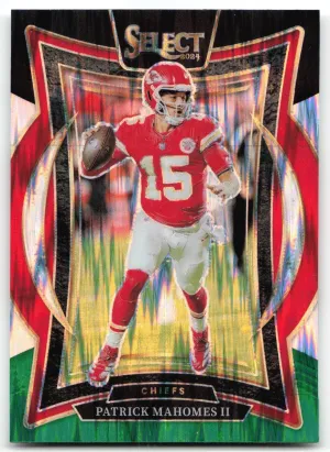 Patrick Mahomes II 2024 Panini Select Black & Green Prizm Shock Chiefs