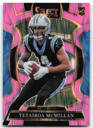 Tetairoa McMillan RC 2025 Panini Select Pink Prizm Shock Panthers