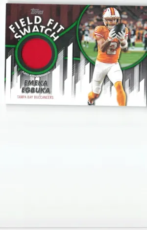 Emeka Egbuka 2026 Topps Flagship Field Fit Swatches Green #/99 Buccaneers