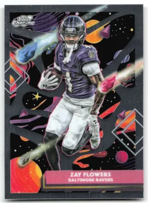 Zay Flowers 2025 Topps Chrome Cosmic Ravens