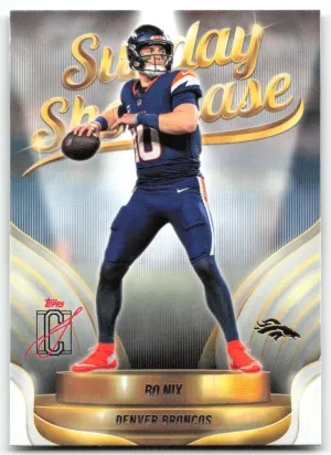 Bo Nix 2025 Topps Signature Class Sunday Showcase Broncos