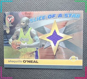 2001-02 Topps Pristine - Slice of a Star Shaquille O'Neal #S-SO (MEM)