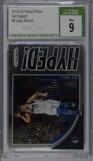 2019-20 Panini Prizm Get Hyped! #6 Luka Doncic CGC 9