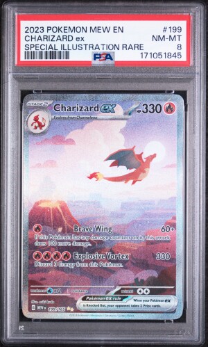 2023 Pokemon Mew En-151 Charizard Ex Special Illustration Rare PSA 8
