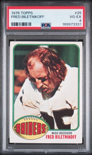 1976 Topps Fred Biletnikoff PSA 4