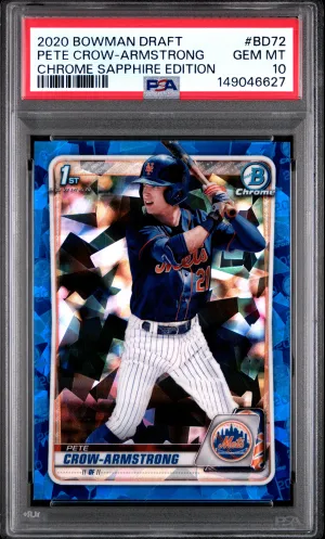 2020 Bowman Draft Chrome Sapphire Edition Pete Crow-Armstrong Chrome Sapphire Edition