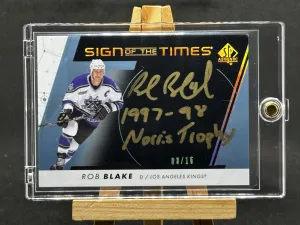 2022-23 Upper Deck SP Authentic Rob Blake Sign of the Times Auto /15 #SOTT-BL