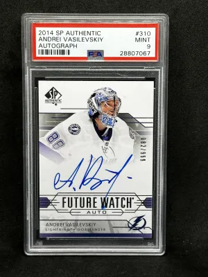 2014-15 Upper Deck SP Authentic Andrei Vasilevskiy Future Watch Auto PSA 9