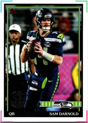 2026 Topps Sam Darnold 1991 Flashback Insert #91TF-50 Seattle Seahawks