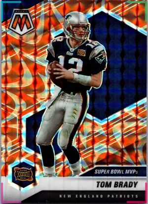 2021 Panini Mosaic - Super Bowl MVPs Tom Brady #282 Mosaic Reactive Orange Prizm