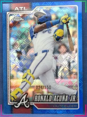 2026 Topps Chrome Ronald Acuña Jr. Blue Logofractor Refractor /150 #124 Braves