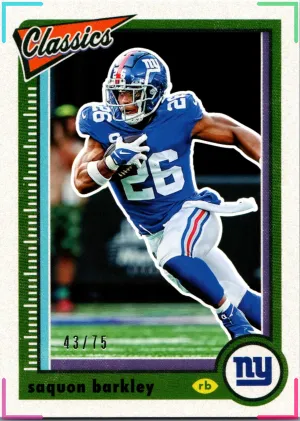 2022 Panini Classics Saquon Barkley Blue Back Parallel /75 #73 Giants