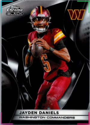2025 Topps Chrome Black Jayden Daniels #100 Washington Commanders QB
