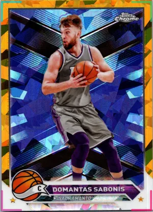 2023-24 Topps Chrome Domantas Sabonis Gold Geometric Refractor /50 #10 Kings