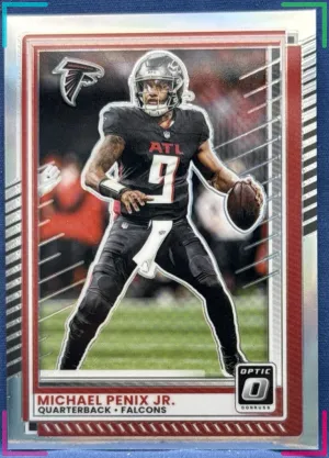 2025 Panini Donruss Optic Michael Penix Jr True Silver Prizm Holo #134 Falcons
