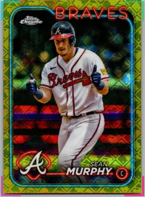 2024 Topps Chrome Sean Murphy Gold Logofractor Parallel /50 Braves #255 SP