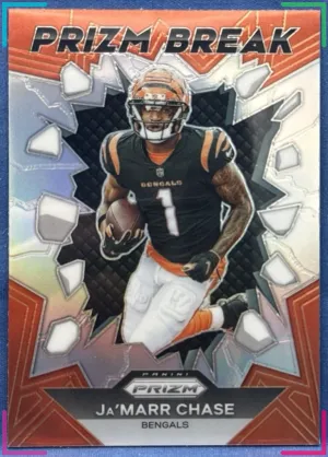 2023 Panini Prizm Ja'Marr Chase Prizm Break Orange Parallel #PB-10 Bengals