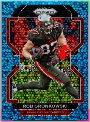 Rob Gronkowski 2021 Panini Prizm Blue No Huddle #293 02/79