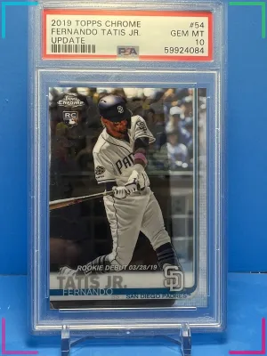 Fernando Tatis Jr. 2019 Topps Chrome Update #54 PSA 10 Rookie Debut