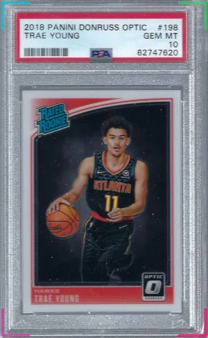 2018 Panini Donruss Optic Trae Young Rated Rookie #198 PSA 10 GEM MINT Hawks RC