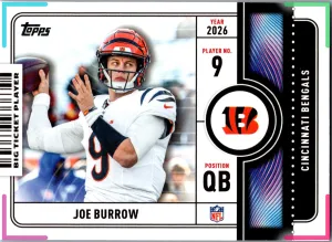 2026 Topps Flagship Joe Burrow Big Ticket Player Insert #BTP-8 Bengals