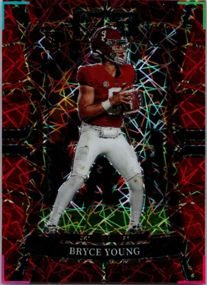 2023 Select Draft Picks Bryce Young Concourse Red Lazer Prizm #1 Alabama RC
