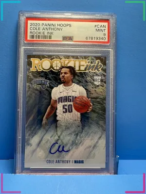 Cole Anthony 2020 Panini Hoops Rookie Ink #RI-CAN PSA 9 Pop 6
