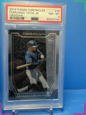 Fernando Tatis Jr. 2019 Panini Chronicles Obsidian #35 PSA 8 Rookie