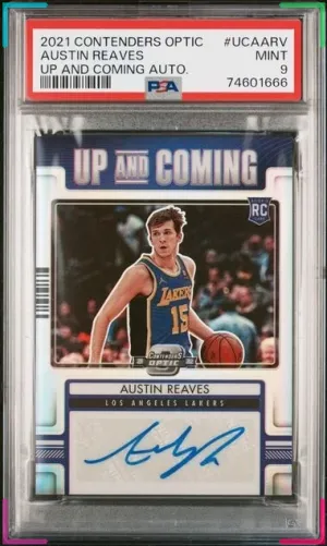 Austin Reeves 2021-22 Contenders Optic Up and Coming Auto #UCAARV 83/149 PSA 9