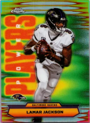 2025 Topps Chrome Lamar Jackson Power Players Refractor #PP-1 Ravens