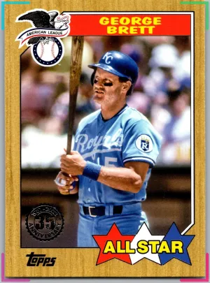2022 Topps George Brett 1987 35th Anniversary All-Star Insert #87AS-39 Royals
