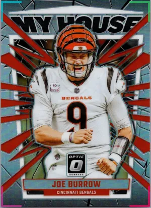 2023 Donruss Optic Joe Burrow My House Silver Holo Prizm Insert #12 Bengals