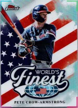 2026 Topps Finest World's Finest Pete Crow-Armstrong Refractor #WF-8 USA