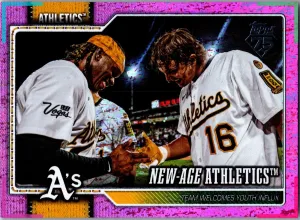 2026 Topps Series 1 New-Age Athletics Purple Glitter Parallel #122 Butler Kurtz