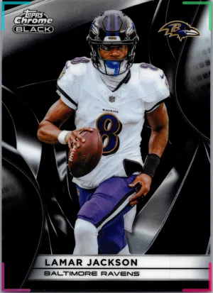 2025 Topps Chrome Black Lamar Jackson #9 Baltimore Ravens QB