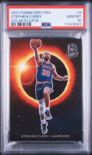 2021 Panini Spectra Solar Eclipse Stephen Curry Solar Eclipse PSA 10