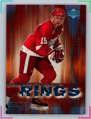 2000-01 Upper Deck Pros & Prospects Championship Rings STEVE YZERMAN #CR3 NM