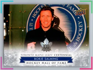 2017 Upper Deck Toronto Maple Leafs Centennial BORJE SALMING HHOF #165 NM