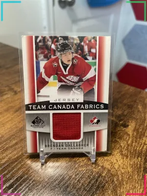 2013-14 Upper Deck SP Game Used Team Canada Fabrics BRENDAN GALLAGHER #TC-BG EX