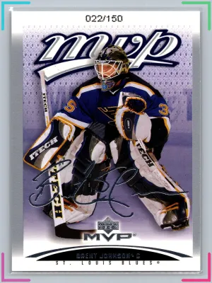 2003-04 Upper Deck MVP Silver Script BRENT JOHNSON #373 NM #/150