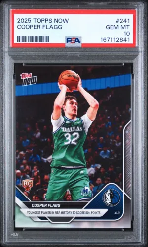 2025 Topps Now #241 Cooper Flagg RC PSA 10