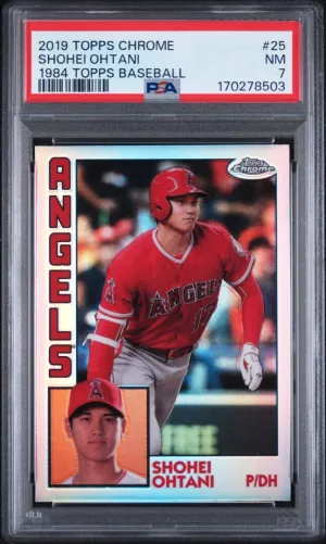 2019 Topps Chrome 1984 Topps Baseball #25 Shohei Ohtani PSA 7