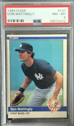 1984 Fleer #131 Don Mattingly RC PSA 8