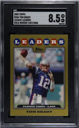 2008 Topps Tom Brady SGC 8.5