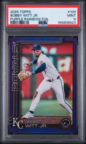2025 Topps Bobby Witt Jr. Purple Rainbow Foil /250 PSA 9