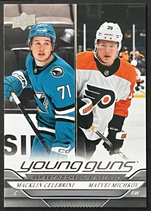 2024-25 Upper Deck Young Guns Checklist Macklin Celebrini / Matvei Michkov