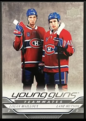 2024-25 Upper Deck Young Guns Logan Mailloux / Lane Hutson Rookie Montreal